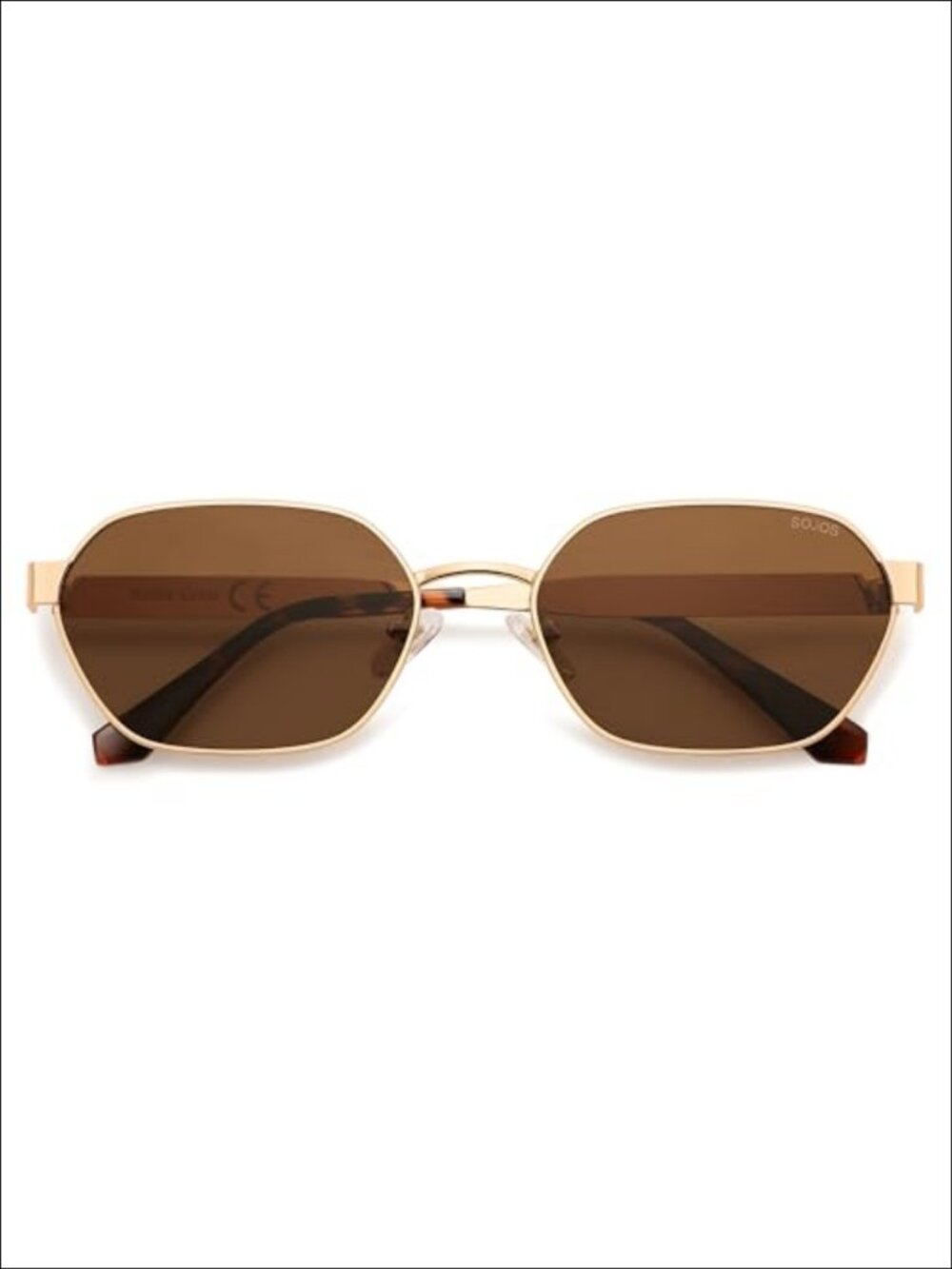 Polarized Hexagon Sunglasses UV400 Flat Lens Full Frame Retro